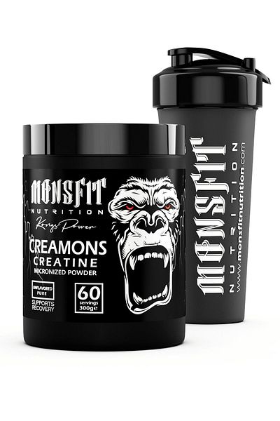 MONSFİT Creatine Creamons (60 Servings) 300 g (Unflavored)(Shaker Gift)