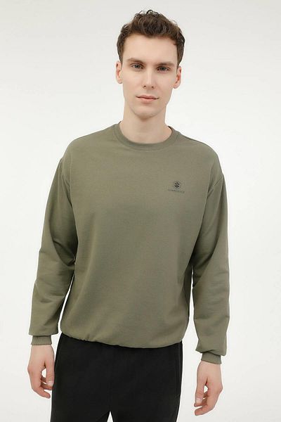 lumberjack Ανδρικό φούτερ - Sn75 Bsc C Neck Sw 3Pr Khaki φούτερ