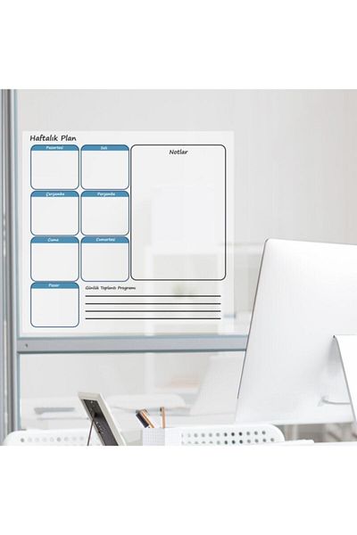 Cengo Weekly Planner Calendar Chart Χάρτινος πίνακας + Πένας λευκού πίνακα με επαναγεμιζόμενη γόμα