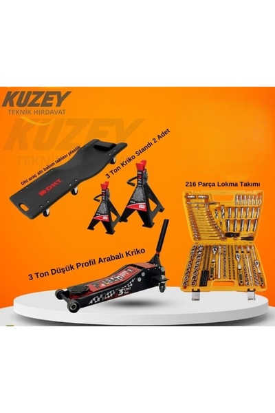 DHT 3 TON KRİKO SET + 216 PARÇA LOKMA TAKIMI