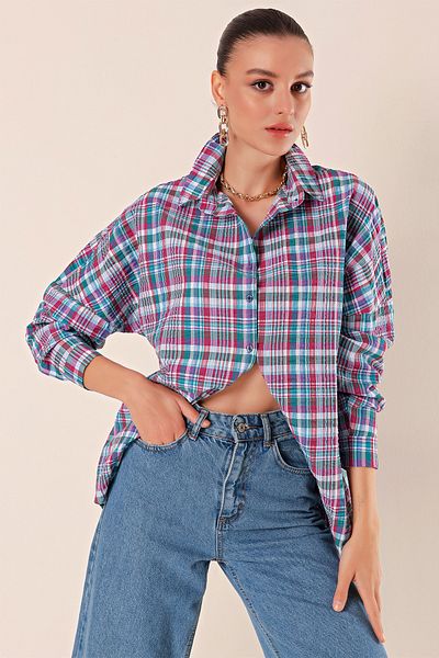 Bigdart 3900 Cămașă de bază lungă oversize - A. Tigla
