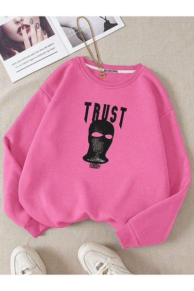 BENROMA Φούτερ UNISEX Oversize - TRUST Printed, Crew Neck