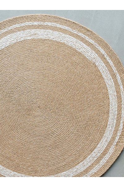 MODAPEK June - Natural Jute Round Circle Carpet Decorative