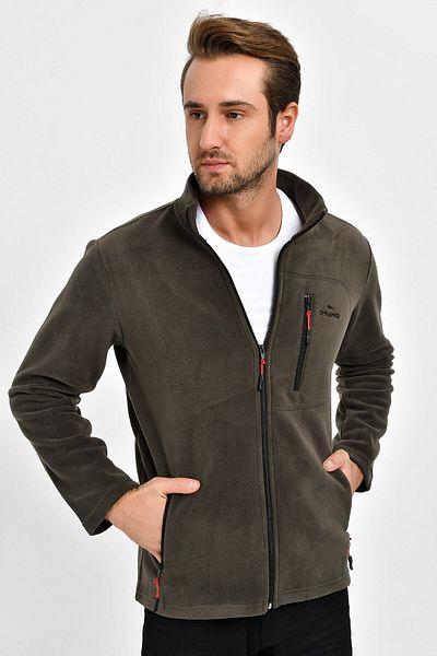 DYNAMO Men's Khaki Plus Size Fleece Jacket