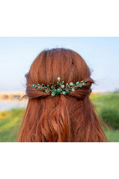 Handmade Cataramă verde Henna - Cataramă pieptene de logodnă