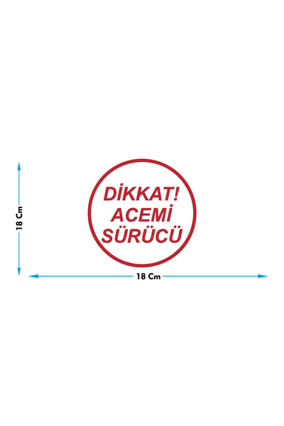 Şimdi Trend Dikkat Acemi Sürücü Oto Cam Yazısı 18x18 Cm Araba Arkası Sticker Oto Cam Sticker Yazı Modelleri Özel