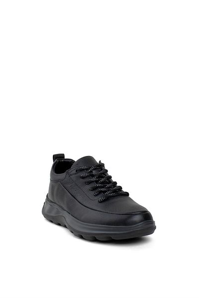 MARCOMEN 152-20187 Men's Black Genuine Leather Casual Shoes