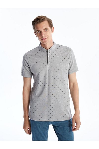 LC Waikiki Lcw - Men's Short Sleeve Pique T-shirt with Prevailing Collar Pattern