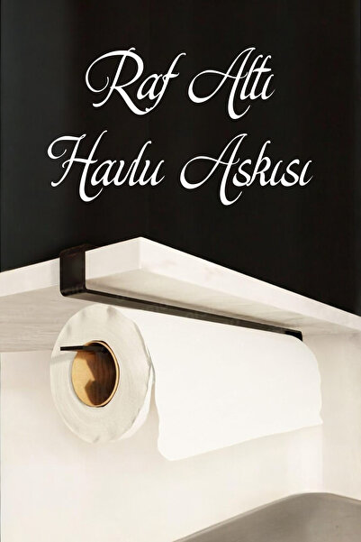 Moreva Mat Siyah Raf Altı Kağıt Havlu Askılığı Ve Fincanlık Portatif Dolap Al...