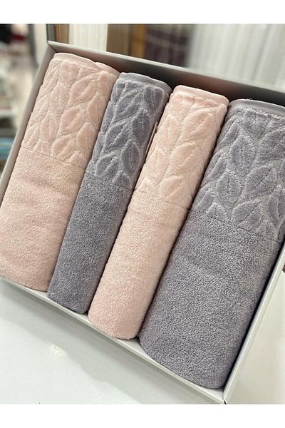 Nurpak Hazal Bath Towel Set (4 Pieces)