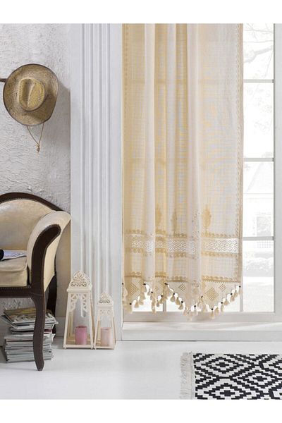 Buldan Concept Buldan Embroidered Lace Curtain