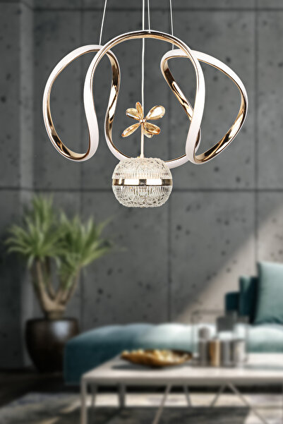 Begüsa Faendi 40.lık Ledli Avize Gold Kaplama