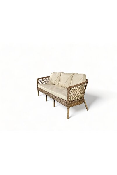 MONALİN HOME GARDEN Monalin Mobilya Miami 5 Kişilik(3-1-1-MASA) Rattan Örgü Bahçe Mobilyası