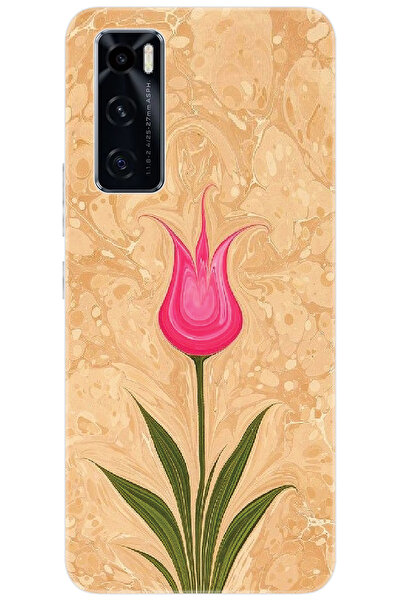 vivo Y70 (V2023) Uyumlu Kılıf Desen Baskılı Silikon Lale Tasarım STK:544 CP-u...