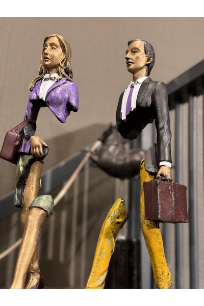 Jurjum Dekoratif 2’li Biblo Ofis Kadın Yarım Adam Aksesuar