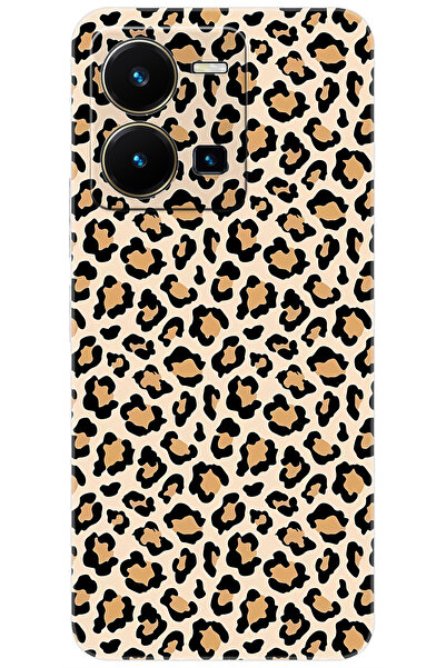 vivo Y22S / Y35 Uyumlu Kılıf Desen Baskılı Silikon Leopar Desen STK:743 CP-Ce...