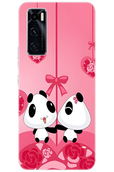 vivo Y70 (V2023) Uyumlu Kılıf Desen Baskılı Silikon Sevimli Pandalar STK:166 ...