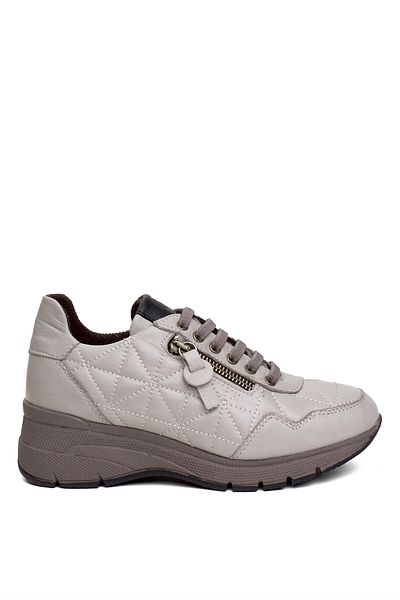 Mammamia D24ka-3460 Gray Genuine Leather Women's Casual Shoes