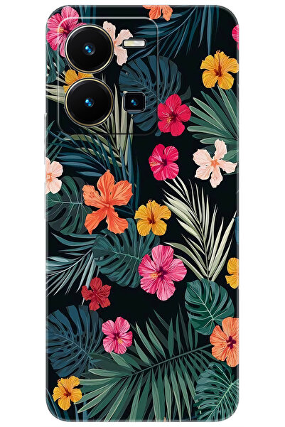 vivo Y22S / Y35 Uyumlu Kılıf Desen Baskılı Silikon Çiçekler STK:632 CP-wxDQScZ