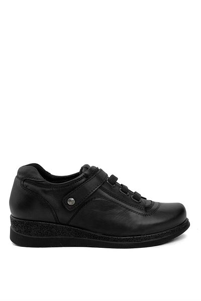 Mammamia D24KA-3635 Pantofi casual de damă din piele naturală neagră