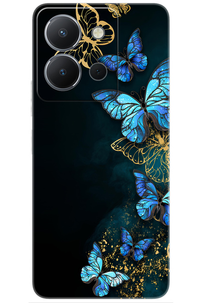 vivo Y36 (V2247) Uyumlu Kılıf Desen Baskılı Silikon Kelebekler STK:721 CP-W8w...
