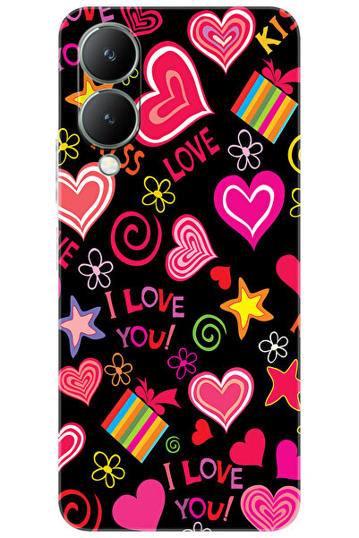 vivo Y17S (V2310) Uyumlu Kılıf Desen Baskılı Silikon Kıss Love STK:265 CP-V5g...