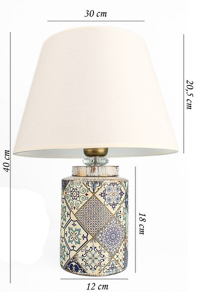 Hmydesign White Ceramic Lampshade - Lent Patterned, Handmade