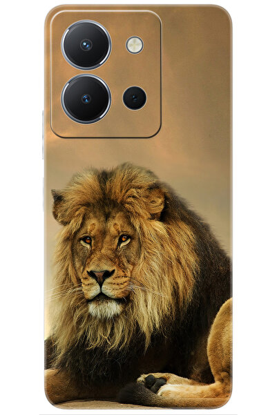 vivo Y36 (V2247) Uyumlu Kılıf Desen Baskılı Silikon Kral Aslan STK:207 CP-X3t...