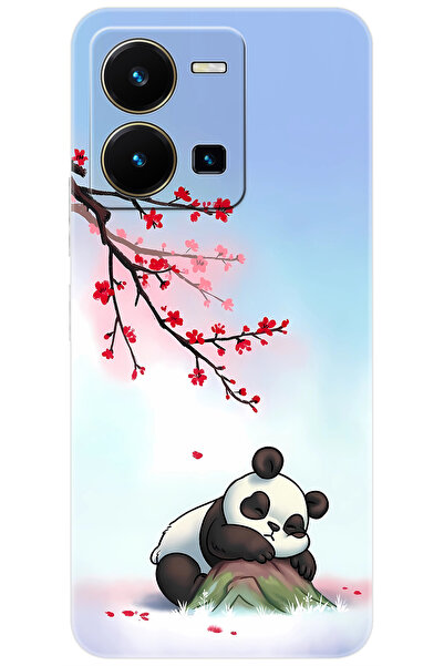 vivo Y22S / Y35 Uyumlu Kılıf Desen Baskılı Silikon Uyuyan Panda STK:627 CP-No...