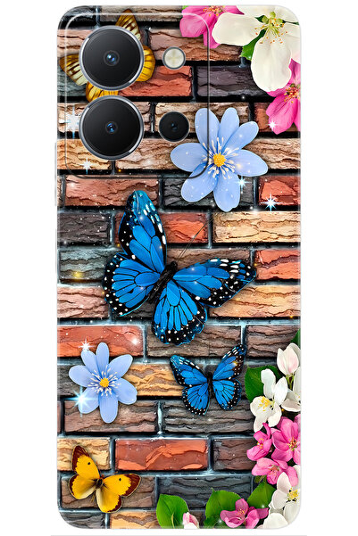 vivo Y36 (V2247) Uyumlu Kılıf Desen Baskılı Silikon Kelebek STK:672 CP-UkfgytE