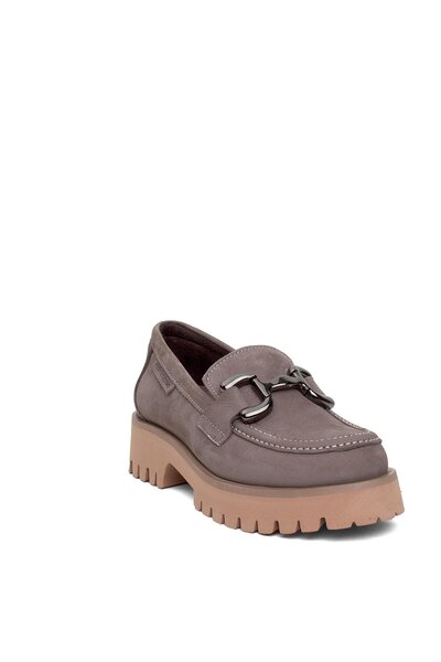 Mammamia D24KA-3175 Γυναικεία παπούτσια Mink Casual Nubuck από γνήσιο δέρμα