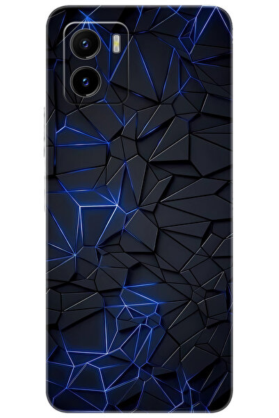 vivo Y15S (V2120) Uyumlu Kılıf Desen Baskılı Silikon Prizmatik Tasarım STK:66...