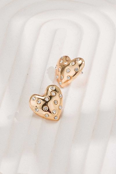 tetaccessories Chubby Stone Heart Women's Earrings