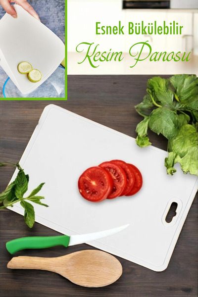 Moreva Esnek Bükülebilir Pratik Kesim Kesim Panosu Kesme Tahtası Kesim Matı 3...