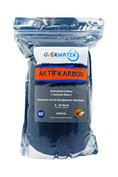 OverWater Aktif Karbon Coconut Bazlı (1 Kg) 1000 Gr Hindistan Cevizi Kabuğu