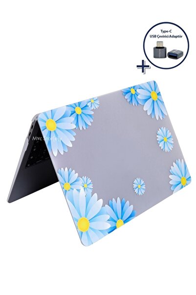 Mcstorey Macbook Air Kılıf 13.6inç M2 M3 M4 Flower07nl (13.6” AİR) A2681 A3113 A3240 Ile Uyumlu