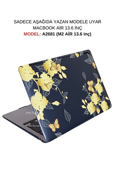 Mcstorey Macbook Air Kılıf 13.6 Inç M2-m4-m3 Flower01nl (13.6” AİR) A2681 A31...