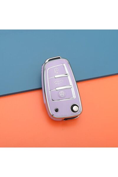 AYZ GARAGE حافظة مفاتيح Audi Switchblade من مادة TPU باللون الأرجواني