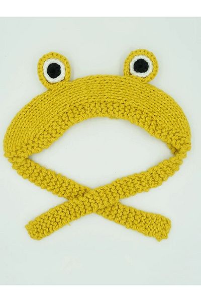 TRENDİN YOLU Green frog dog hat funny cute handmade