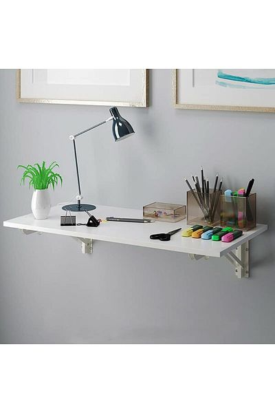 Modern home Wall-Mounted Foldable Table And Desk - Versatile & Space-Saving Design 100×50 White