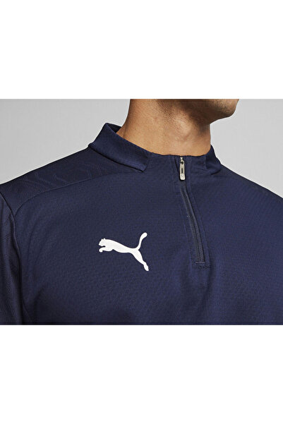 Puma Ανδρικό μπλουζάκι προπόνησης ποδοσφαίρου - Teamfinal Training, 1/4 φερμουάρ, μακρυμάνικο, μπλε ναυτικό 65855106