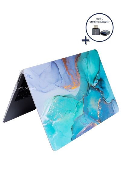 Mcstorey Macbook Air Kılıf 13.6 Inç M2-m4-m3 Marble15nl (AİR 13.6") A2681 A3113 A3240 Ile Uyumlu