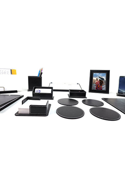 prozenis Pr3711 Настолен комплект 11 части, органайзер за писалки и бележки, офис комплект