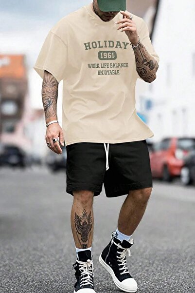 DAXİS Sportwear Company Комплект анцуг - тениска с щампи и шорти