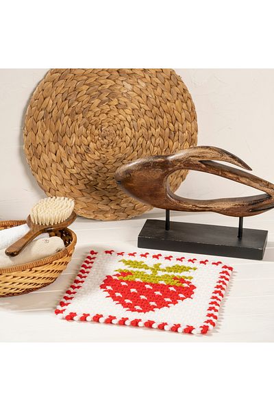 Hilaliart Special Design Strawberry Patterned Bath Loofah with Bag