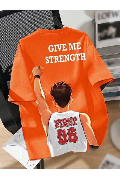 over head oh Перша 06 Друкована унісекс помаранчева футболка оверсайз