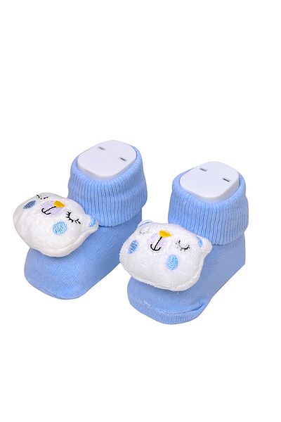 minimoor 0-6 Months 0-1 Years Old Men's Blue Rattle Socks