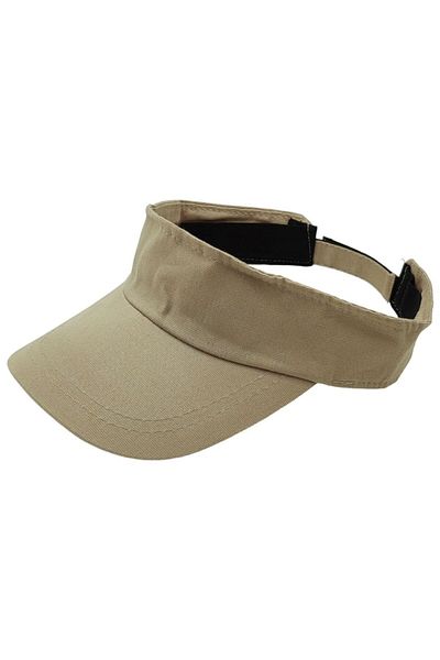 AXE SPORTSWEAR Milky Brown Colored, Adjustable Back and Velcro Visor -UvSunscreen Beach and Tennis Hat