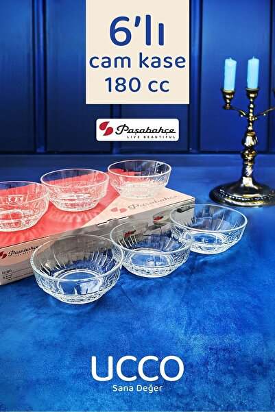 Paşabahçe 6'lı 180ml Echo Cam Kase Seti - Çerezlik, Sütlaç, Meze, Aşure Ve Ta...