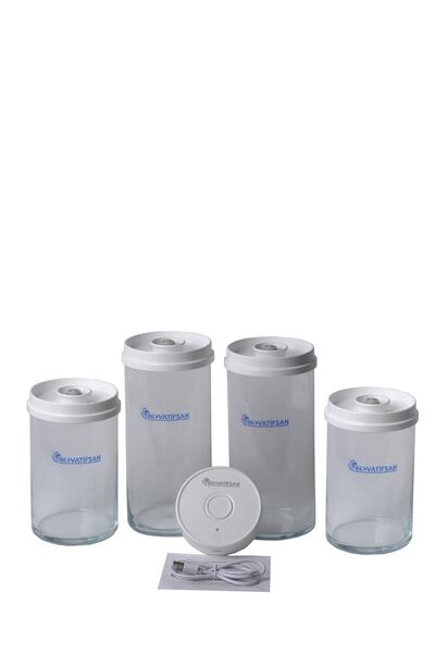 İNOVATİFSAN Kavanoz Vakumlama Seti - Vakum Pompası - Vakum Makinası - Elektronik Vakum Cam Kavanoz